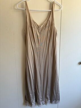 Vintage Lace-Trim Slip Dress